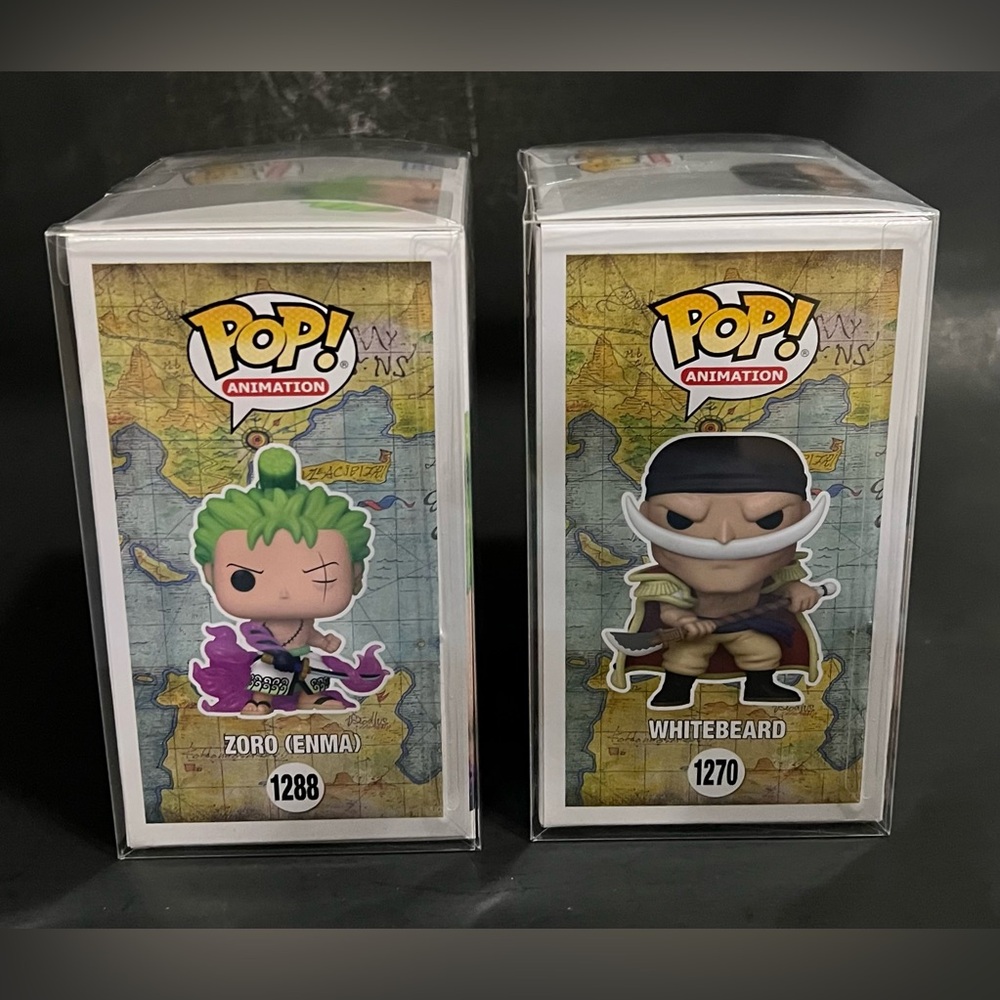 Funko Pop Animation One Piece 2pc Lot Zoro #1270 & Whitebeard # 1288 - Picture 7 of 8